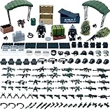 Military Army Weapons Pack Swat Team Bomb Squad Sets Toys for Mini Soldier Figures Machine Guns Parts Accessories kit for Boys Battle Building Blocks Bricks Toy