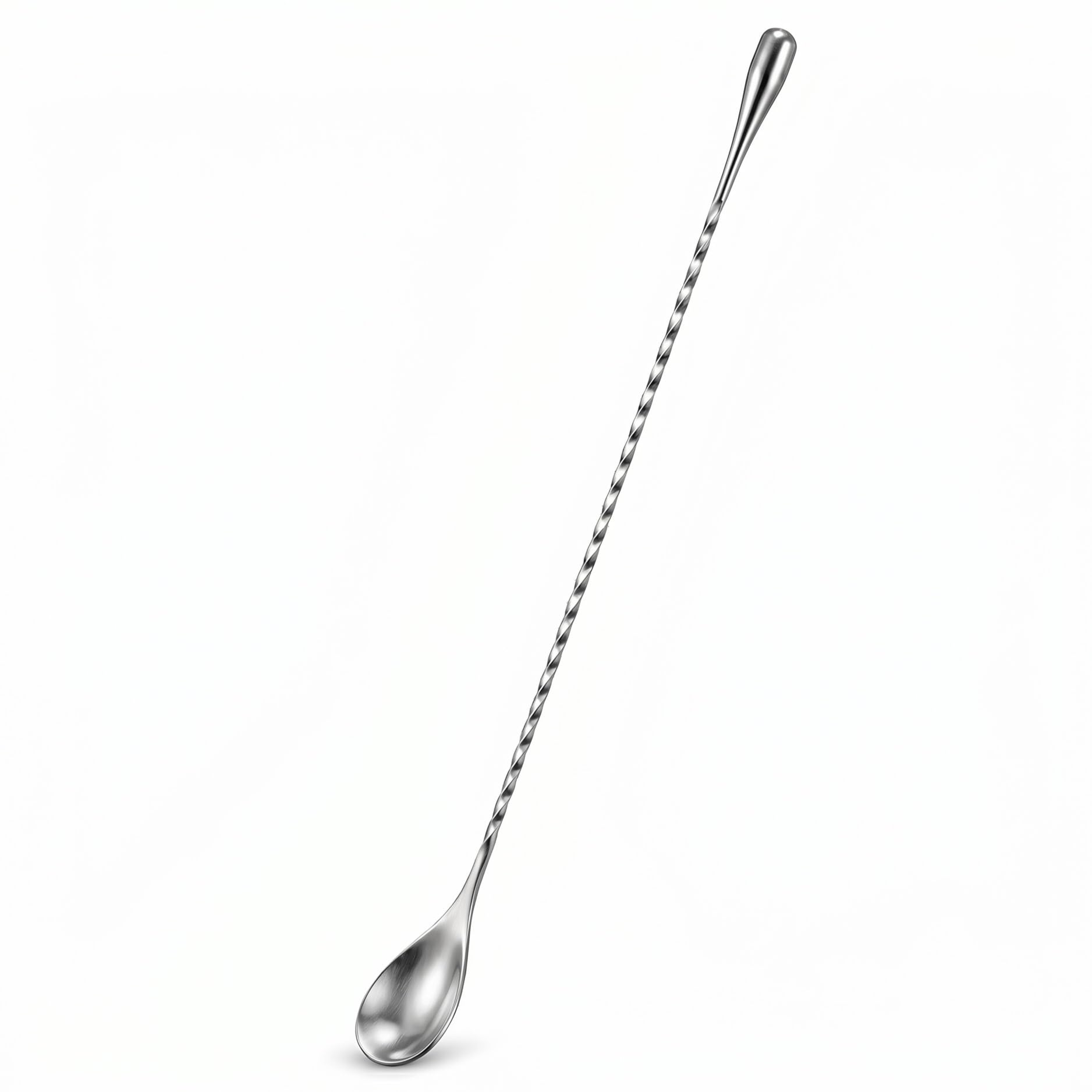Teardrop Bar Spoon Stainless Steel | Long Handle Cocktail Mixing Spoon for Drinks, Mocktails & Home Bar Bartending (Teardrop Spoon)-image-24