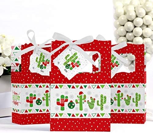 Miniatura 2 de Big Dot of Happiness Merry Cactus - Cajas de regalo de fiesta de cactus de Navidad - Juego de 12
