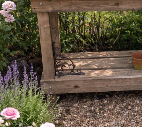 PFLANZTISCH GARTENTISCH CAFES & LEGUMES ANTIK Cottage Stil Holz Tisch Garten NEU EP-033