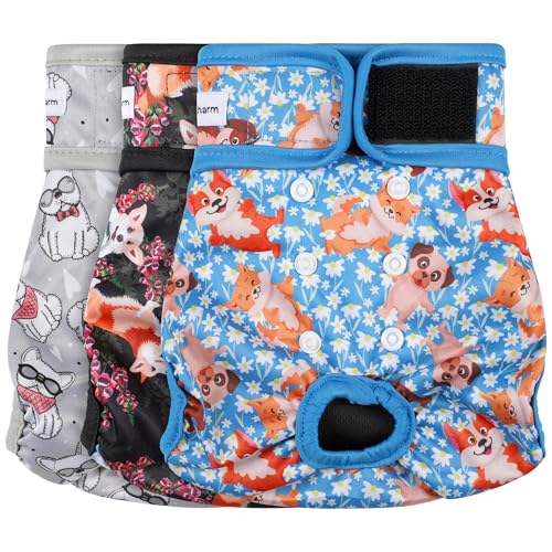 Image of Reusable Female Dog Diaper, Highly Absorbent Doggie Diapers for Female Dogs, Dog Diapers Large