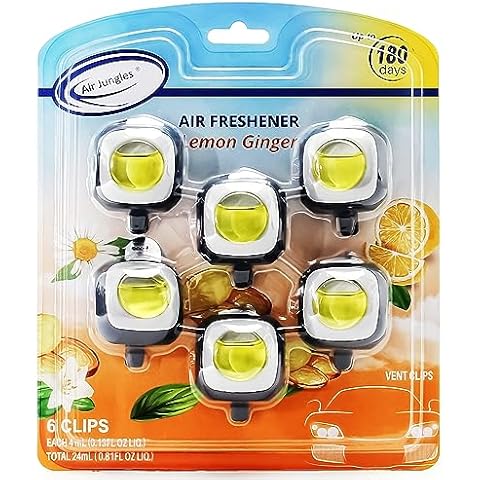 Air Jungles Lemon Ginger Scent Car Air Freshener Clip Cover