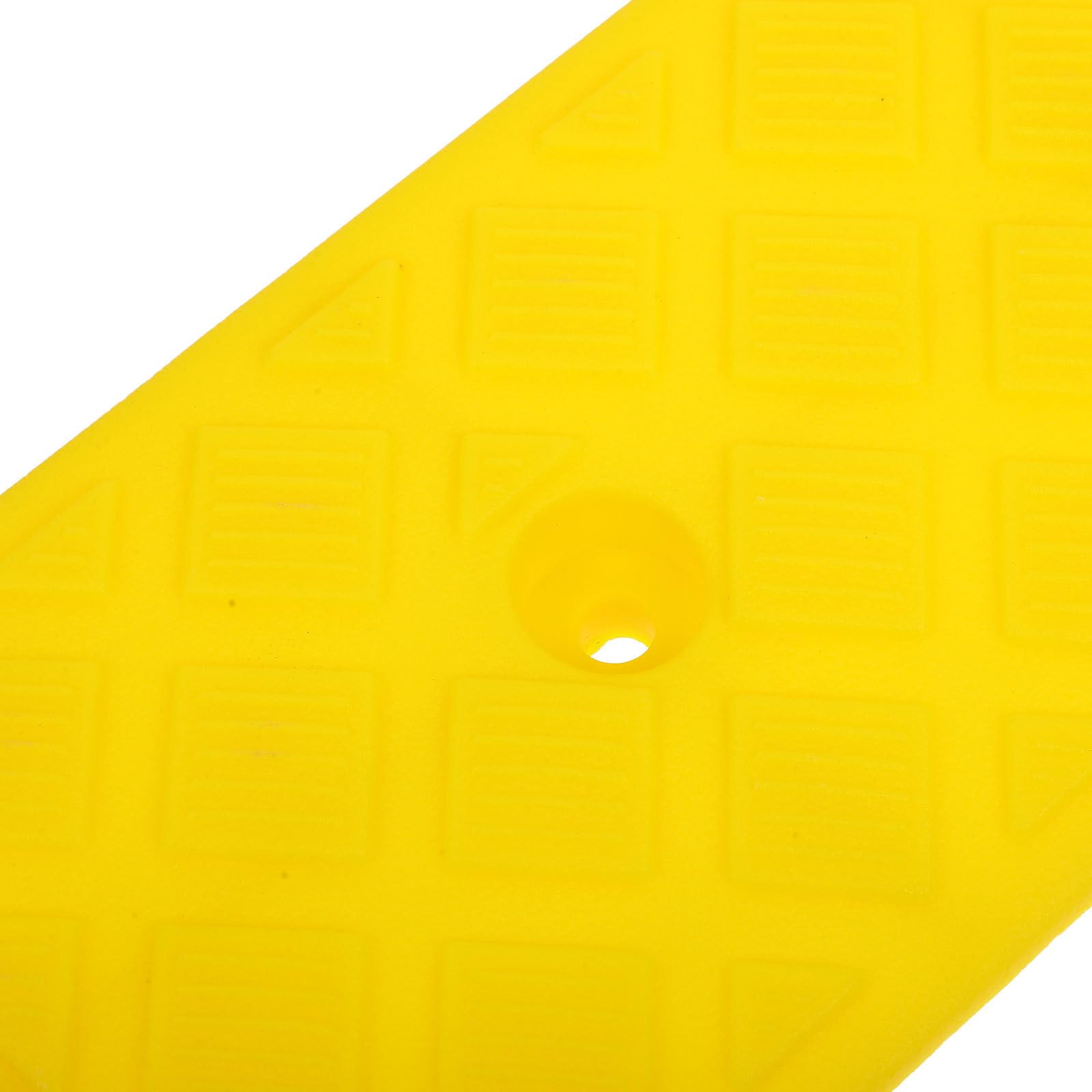 ifundom Rampa di Soglia in Plastica Gialla 50x13cm per Mobili Ruote o Biciclette 2 Pezzi Resistente All'usura per Casa e Lavoro