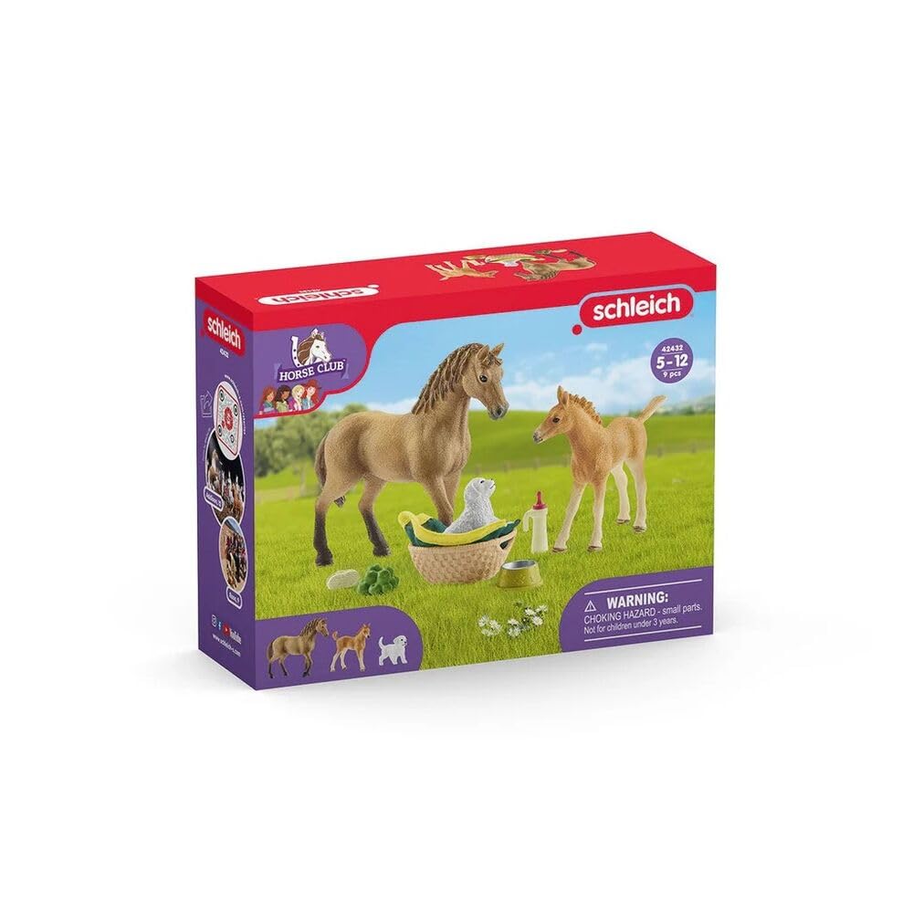 Schleich- Accessoire Les Soins pour bébé Animaux d'Horse Club Sarah, 42432, Multicolore