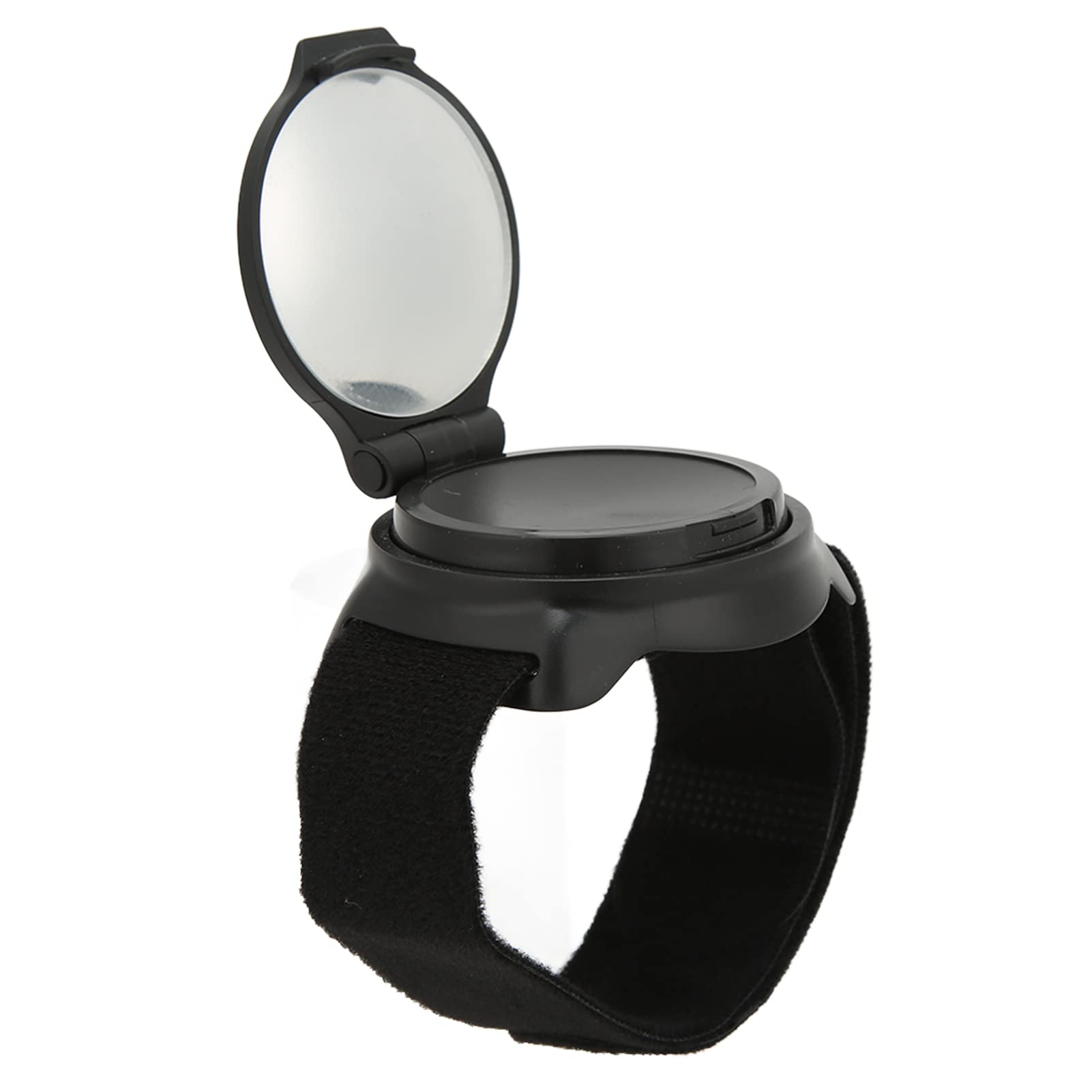 Bicycle Black Rearview Mirror Arm Band Nylon Wrist Strap Convex Design Wrist Strap Mirror 5cm Diameter For Motorcycle or Bicycle