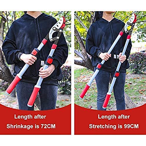 Cesoie da potatura, cesoie per siepi per Rami di Alberi Attrezzo da Giardinaggio di qualità Taglio Facile Leggero Allungabile rapido Potatore da Giardino 72-99 CM