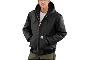 Men's Loose Fit Firm Duck Insulated Flannel-Lined Active Jacket