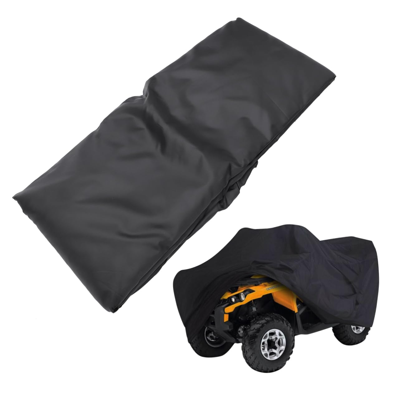 Yardwe Prato Falciatrice Copertura Equitazione Rasaerba Copertura Impermeabile Heavy Duty Prato Trattore Copertura Antivento per Il Veicolo Outdoor Erba Nero della Macchina