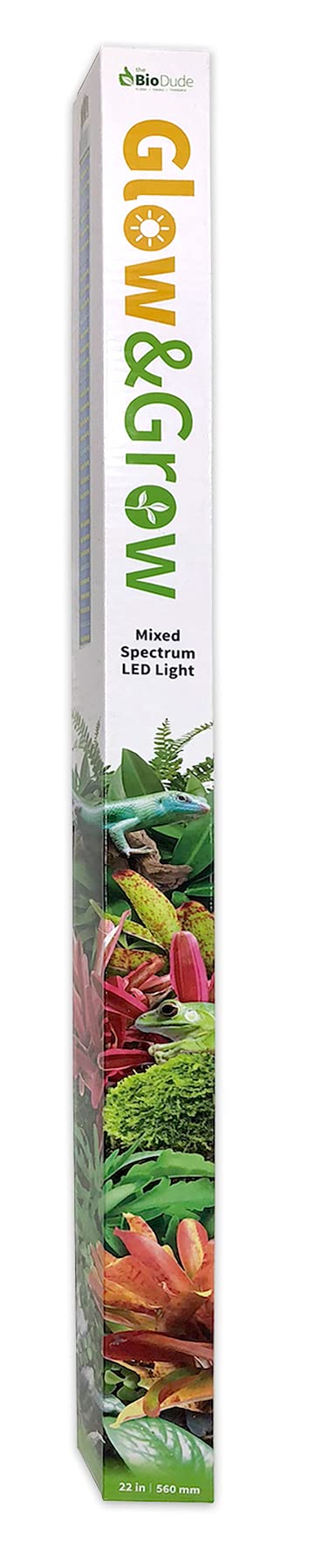 The Bio Dude 22" Glow & Grow Best Plant Growth Reptile & Amphibian LED Bulb for terrariums