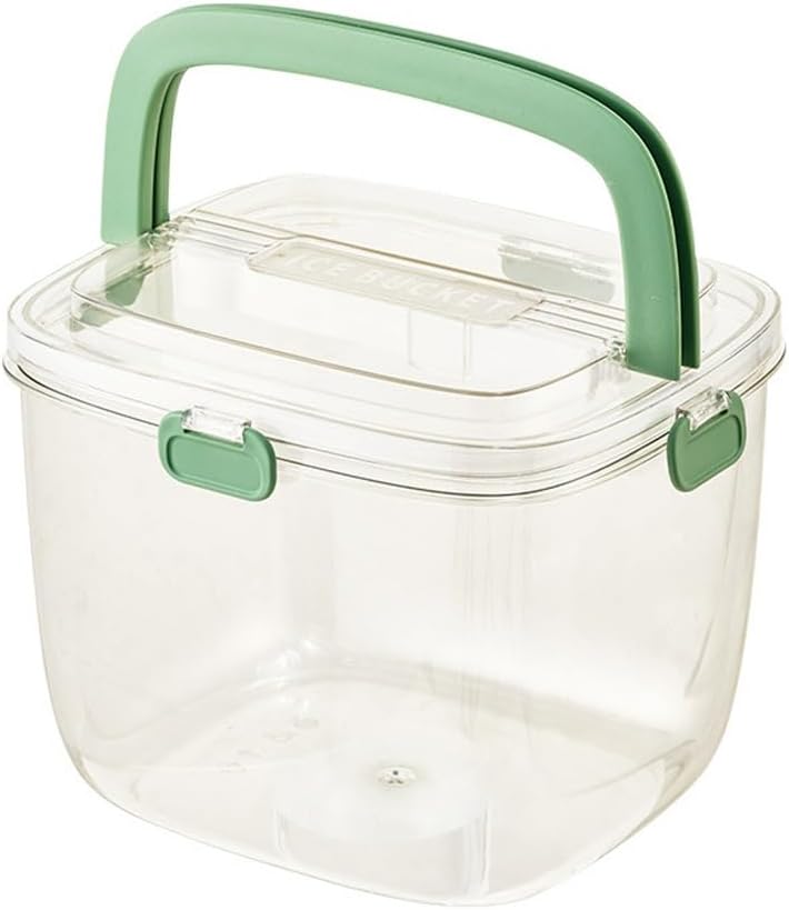 JSEIAJB Ice Bucket Household Champagne Beer Bucket Ice Grid Ice Box Bar Supplies Outdoor Portable Transparent Ice Bucket