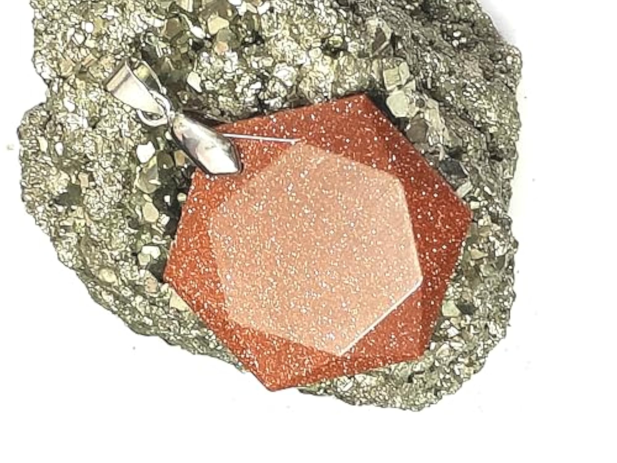 Stone Sandstone Star of David Shaped Pendant Necklace