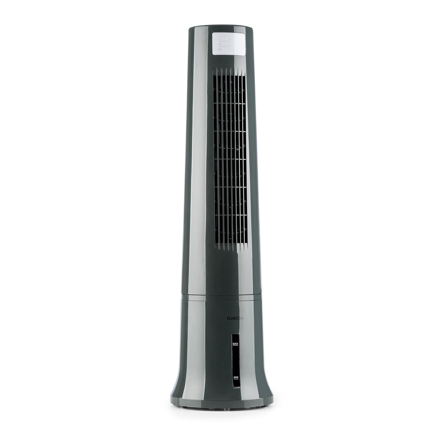 Klarstein Rafraîchisseur d'Air Mobile, Refroidisseur d'Air par Evaporation 4-en-1, Mode Nuit Silencieux, Humidificateur, Ventilateur avec Glacon Efficace, 2,5L, 40W, Débit d'Air de 530m³/h, Noir
