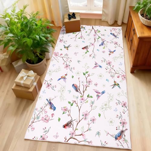 Christmas Area Rug 3x5, Santa and Snowman Red Rugs - Xmas Washable Non Slip Low Pile Christmas Carpet for Hallway Living Room Bedroom Holiday Decor 3'