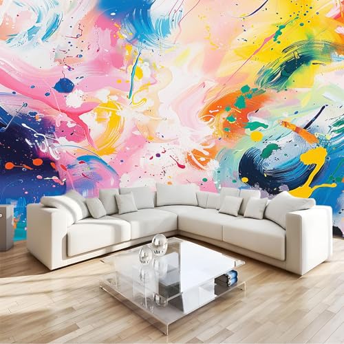 Papier Peint Photo Intissé Graffiti Mural 200x140 cm pour Déco Chambre et Salon Moderne