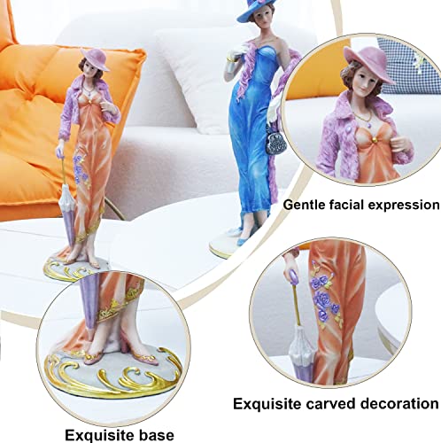 Koncenttop S/2 Women Collectible Figurines, Sister Figurines Statues Home Living Decor, Table Decor, Book Decor, Hand Painted Sculpture For Home Décor #TOP7