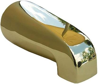 LASCO 08-1103 4 in 1 Fits Most Connection Bathtub Spout, Polished Brass Finish
