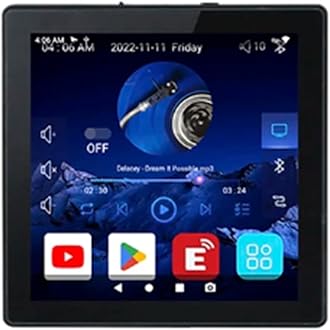 iFutniew Mini 8 Ohm Android 10.0 System Smart WIFI Bluetooth 2X25W Stereo Home Theater Background Music Wall Amp Easy Install Easy to Use Black