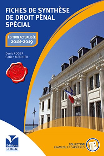 Télécharger Fiches de synthèse de droit pénal spécial Livre PDF Gratuit