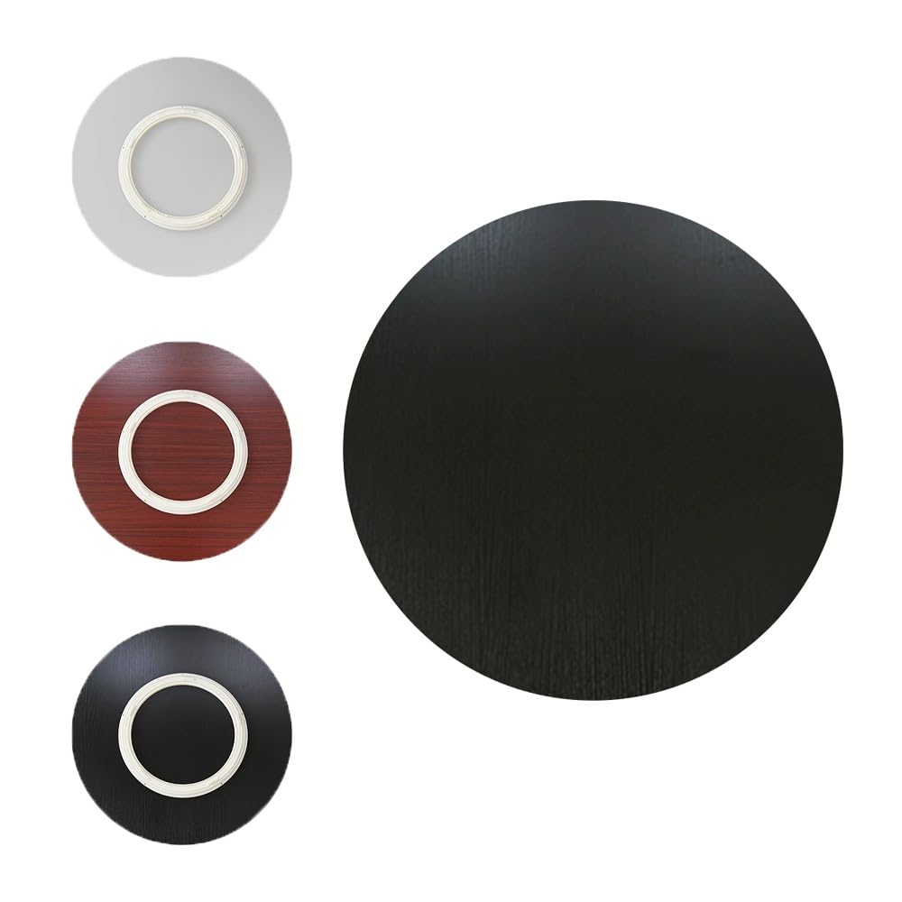 Table de salle à manger ronde gain de place avec plateau rotatif en bois