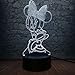 Produktbild Cartoon Mädchen Mickey Minnie Mäuse Maus 3D LED Nachtlicht 7 Farbwechsel Tischlampe Schlafzimmer Dekorative Kinderspielzeug