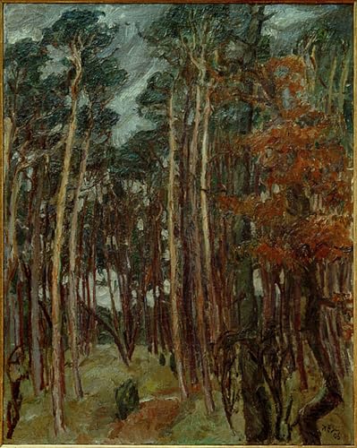 Toile modern peinture Max Beckmann Forêt d'Hermsdorf pour habiller un grand mur