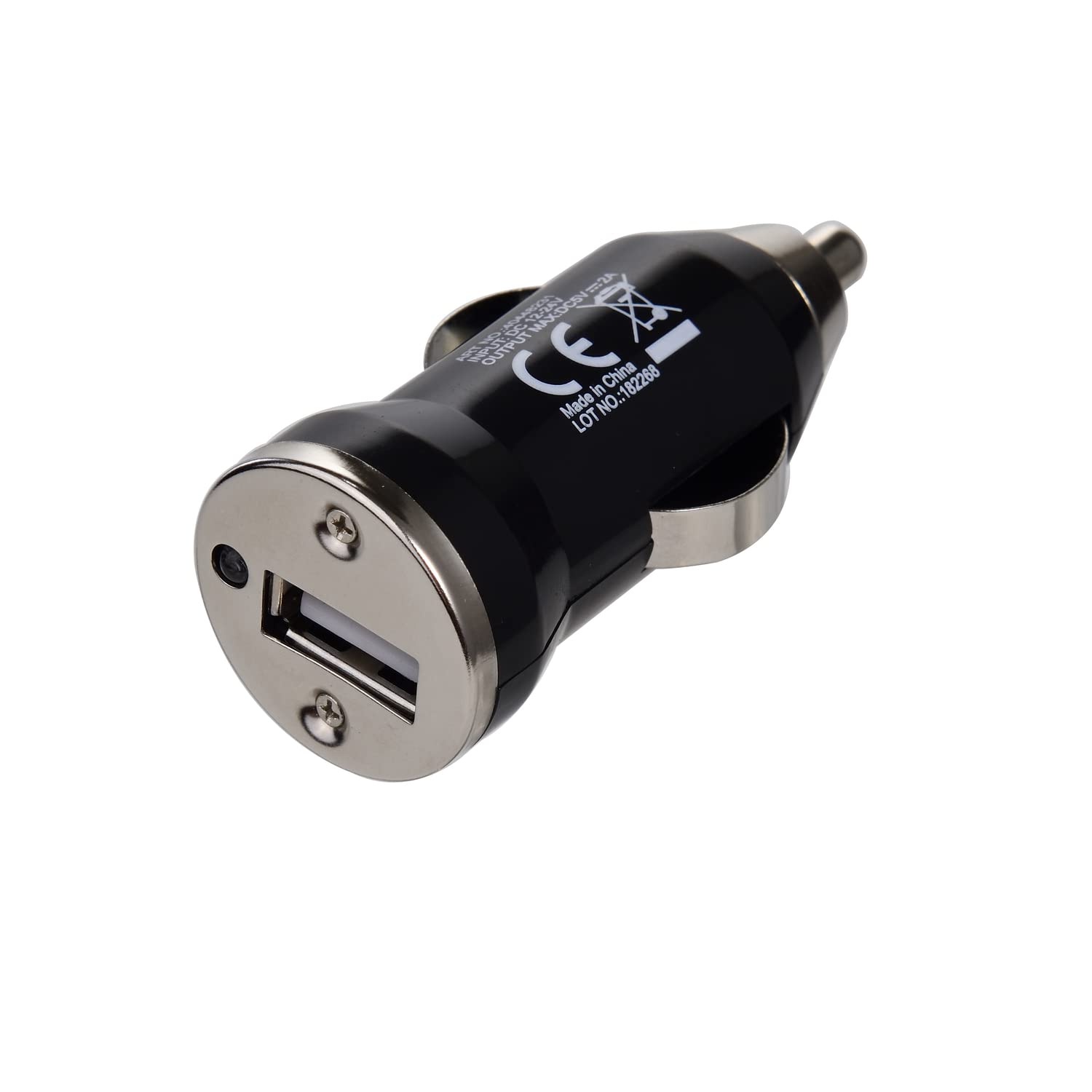 Caricatore accendisigari USB per auto, uscita 5 V 1 A per ricaricare smartphone o alimentare GPS