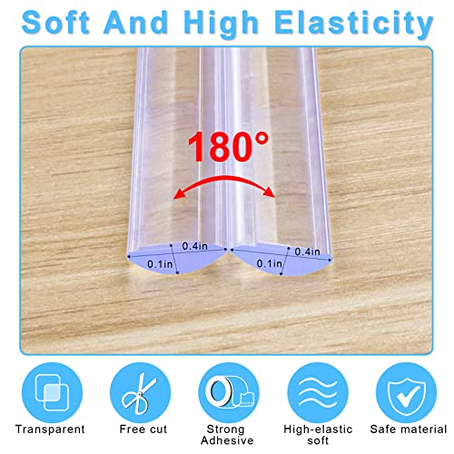 Corner Protector Baby Proofing,Clear Corner Protectors,Furniture Corner Guard & Edge Safety Bumpers, 6.6Ft(2M) Soft Edge Protector With Upgraded Pre-Taped Strong Adhesive For Furniture&Sharp Corners #TOP3