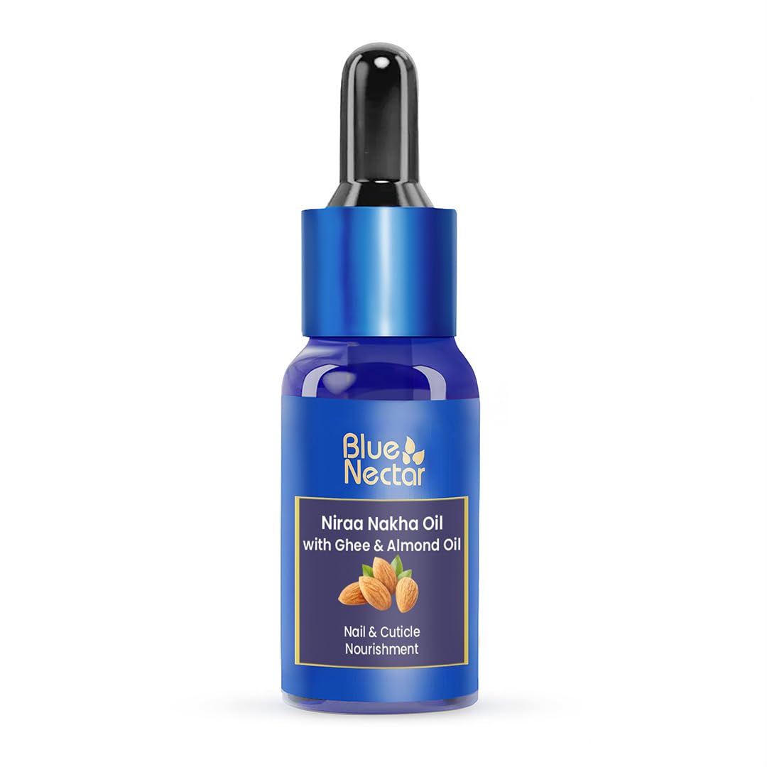 Blue Nectar Nakha Cuticle Oil for Nails | Cuticle Remover Oil with Ghee | 15 Herbs & Vitamin E for Dry, Damaged Cuticles & Thin, Brittle-Looking Nails | Ayurvedic Nail Growth Oil (10 ml)-image-33