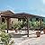 U-MAX 17ft x 12ft All Cedar Wooden Gazebo Pavilion with Hard Top Slant Roof,Wood Heavy Duty Carport Garage Outdoor Gazebo Wood Pergola, Coffee, for Patios, Garden, Backyard