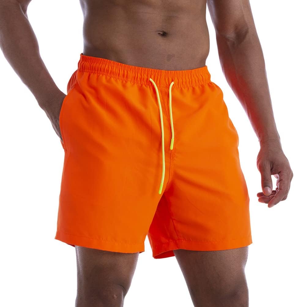 Onsoyours Homme Shorts De Bain Plage Court Été Natation Bermuda Taille Élastique Pant Court De Sport avec Poches Beach Séchage Rapide Loisir Cordon De Serrage Ajustable A Armée Verte S