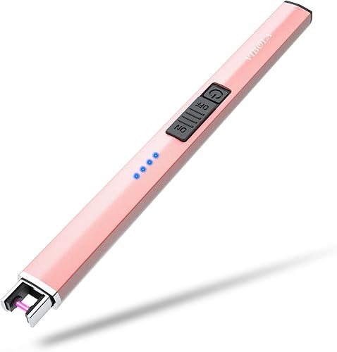 Encendedor eléctrico recargable de velas de plasma de arco, sin llama, resistente al viento, encendedor USB, protección de seguridad múltiple (oro