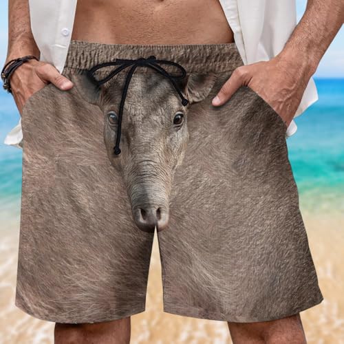 Naughty Mens Swim Trunks - Animal's Trunk Hawaiian Mens Shorts Casual - Funny Summer Drawstring Beachwear Shorts2