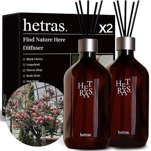 hetras Premium Reed Diffuser Set 16.9 fl.oz. 2 Pack |
