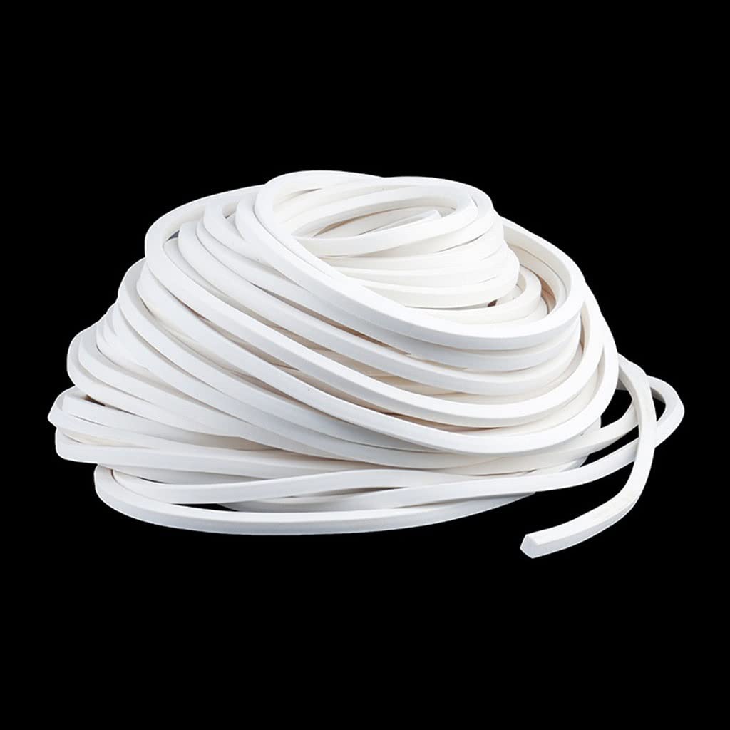 JEEIJ White Silicone Foam Strip, 3meters Square Foam Silicon Strip for Sealing Purpose Acoustic Foam Sealing (Size : 3x15mm)