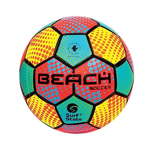 Navoys Soft Touch Beach Football - 23cm / 9 Lightweight Soccer Ball, Adult's Beach Football, Soft Garden Ball for Outdoor Activities, Brightly Coloured