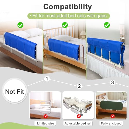 NEAUDE Bed Rail Padding Cushion for Hospital Bed Rail Pads Protector Cover Bed Barrier for Adults Elderly Safety Guard Railing Bumper Medical Foam Crib Padding Bed Side Rails Covers - 1 PCS