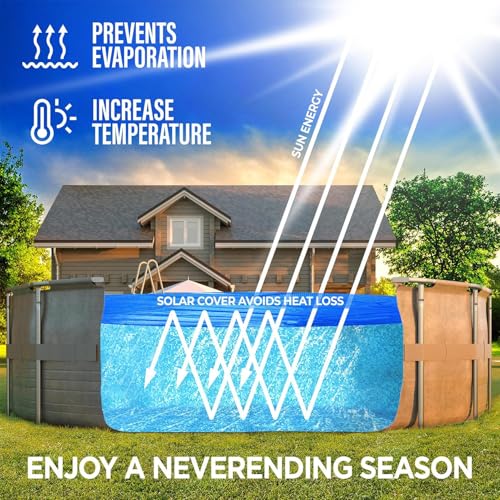 Cobertor solar redondo para piscina, varios tamaños miniatura 4