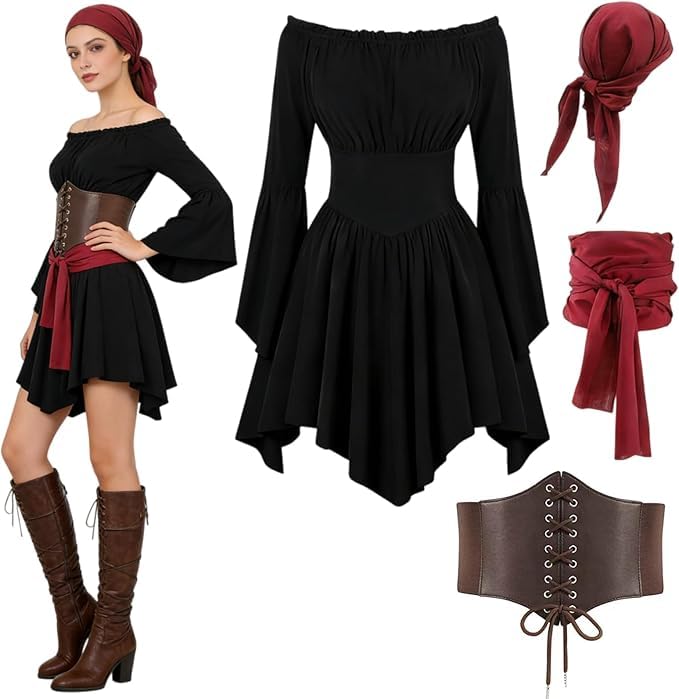 Costume de pirate médiéval femme pour briller au festival Renaissance