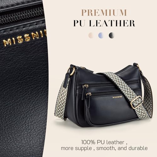 Missnine-Crossbody-Bags-for-Women-Leather-Purses-Trendy-Multi-Pocket-Shoulder-Handbags-with-Adjustable-Guitar-Strap