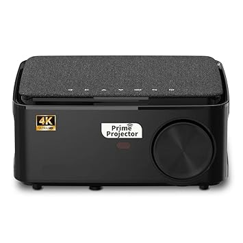 Prime 4K 2024 - PS4 Pro 3840x2160p 4K 2K LCD LED Portable Projector with Android 9, Inbuilt WiFi & Bluetooth, 2.4G+5G Ultra Fast Wireless Connection, 7500 Lumens with 20,000:01 C/R