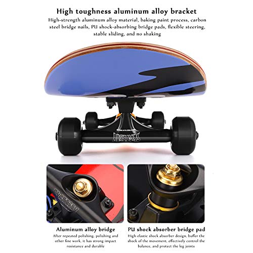 Skateboard 7 couche coup de pied concave pour figures et tricks