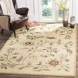 SAFAVIEH Lyndhurst Collection Area Rug - 8' x 11', Ivory & Multi, Traditional Floral Design, Non-Shedding & Easy Care, Ideal for High Traffic Areas in Living Room, Bedroom (LNH552-1291)