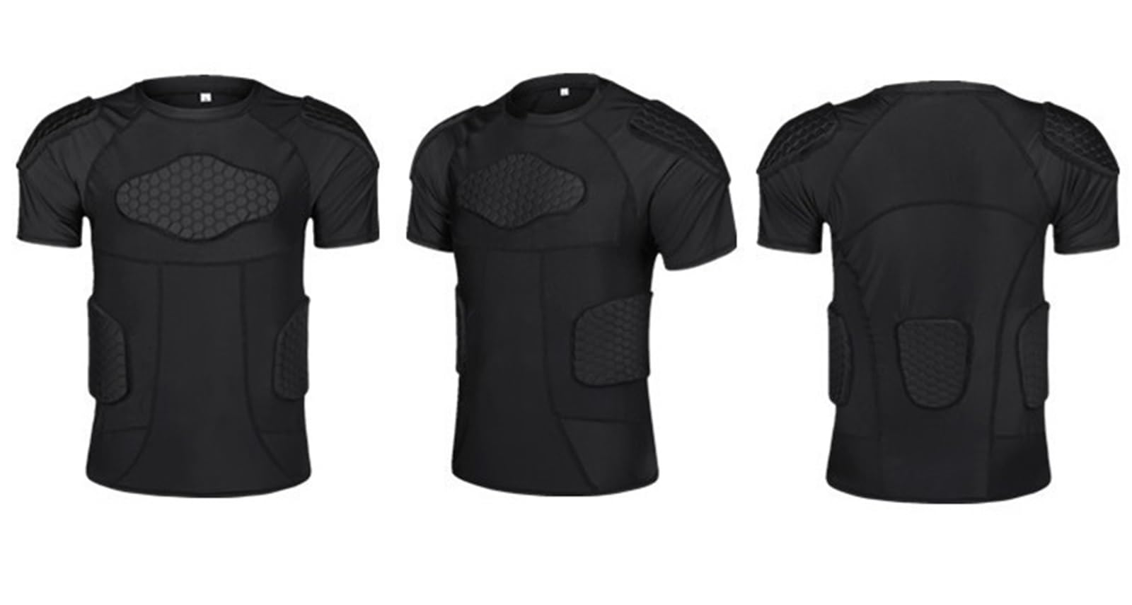 Camiseta Portero Profesional Hombre Chaleco Acolchado EVA con Protección Codos/Pecho, Equipación Seguridad Transpirable para Entrenamiento y Partidos(E,M (Fit 45-65kg))