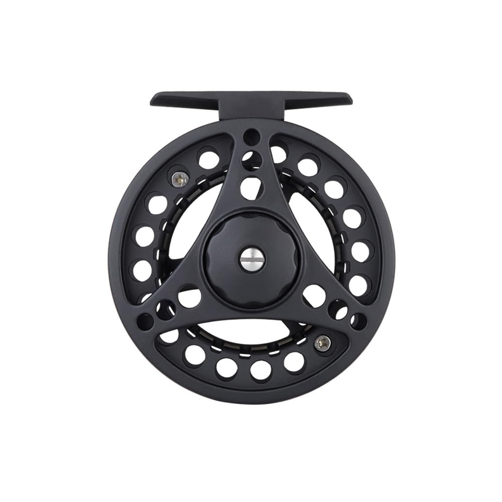 Aluminum Alloy Fly Fishing Reel, Fly Reels for Left & Right Hand River Lake Sea Stillwater Fishing - size # 5/6 (Black)