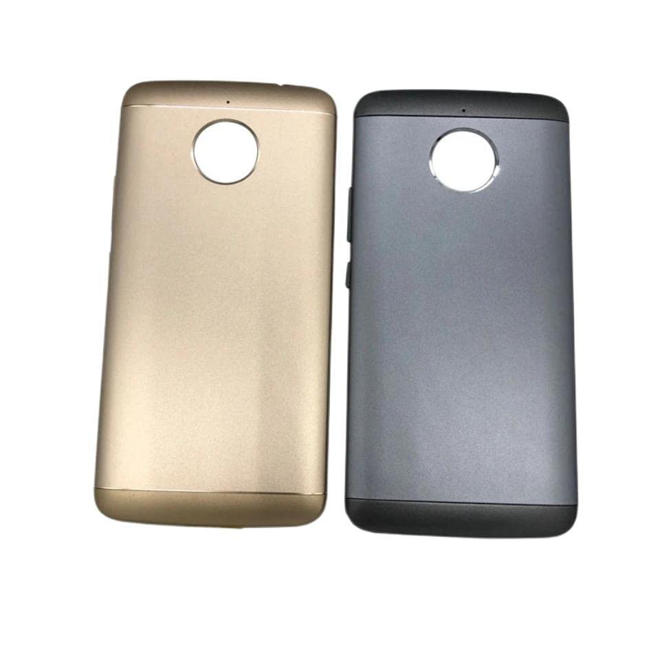 SHOWGOOD - Funda de batería trasera para Motorola Moto E4 Plus + botón de volumen de encendido (dorado)