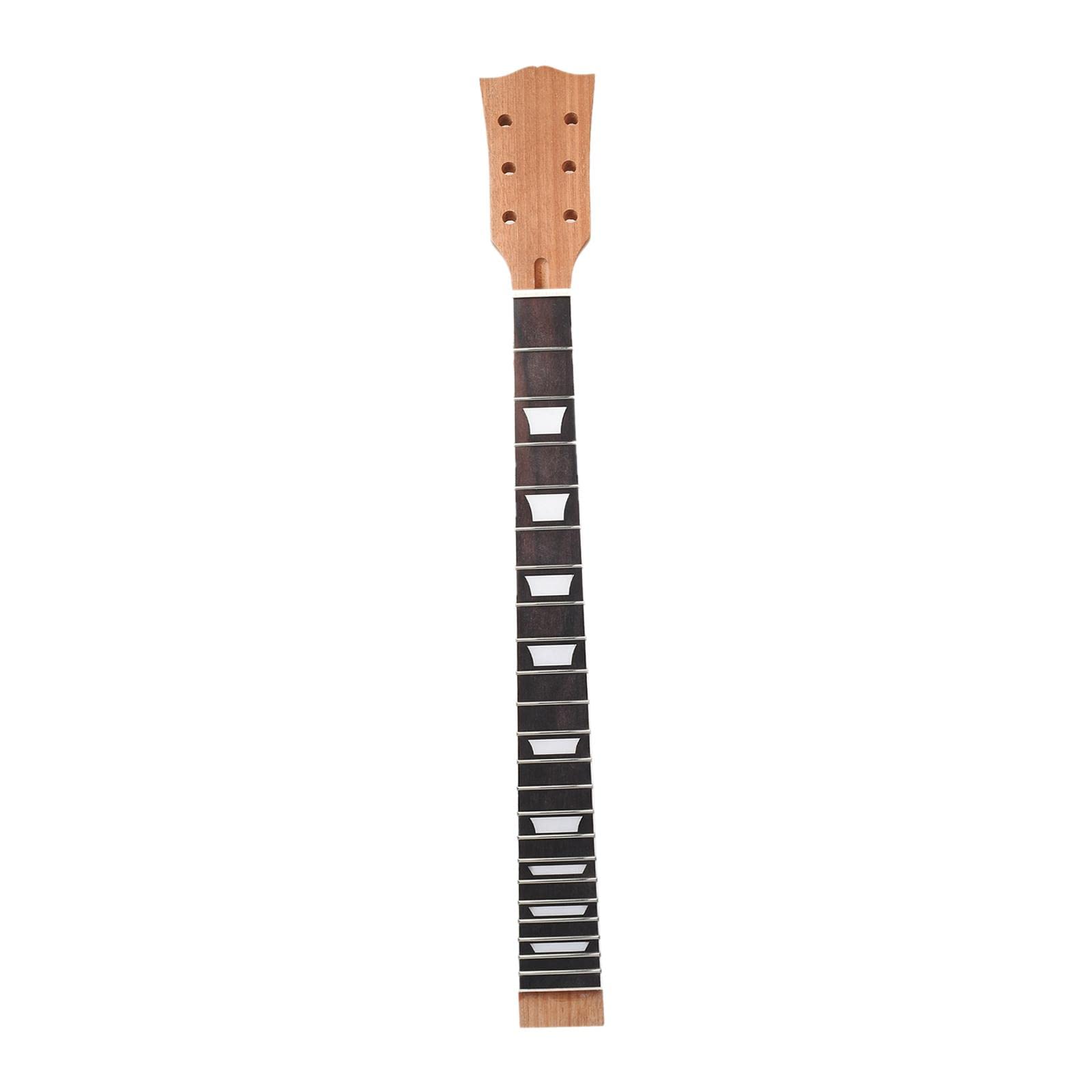 Generic Elektrische Gitarrenhals Mahagoni Rosewood Griffbrett Gitarrenhals Körper Leer 22 Bund Zubehör mit Natürlicher Oberfläche Und Einlage für Musik