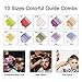 10 Color Professional Hair Cutting Guards and Combs Set - Coded Guides from 1/16 to 1 for Clippers and Trimmers #3170-400