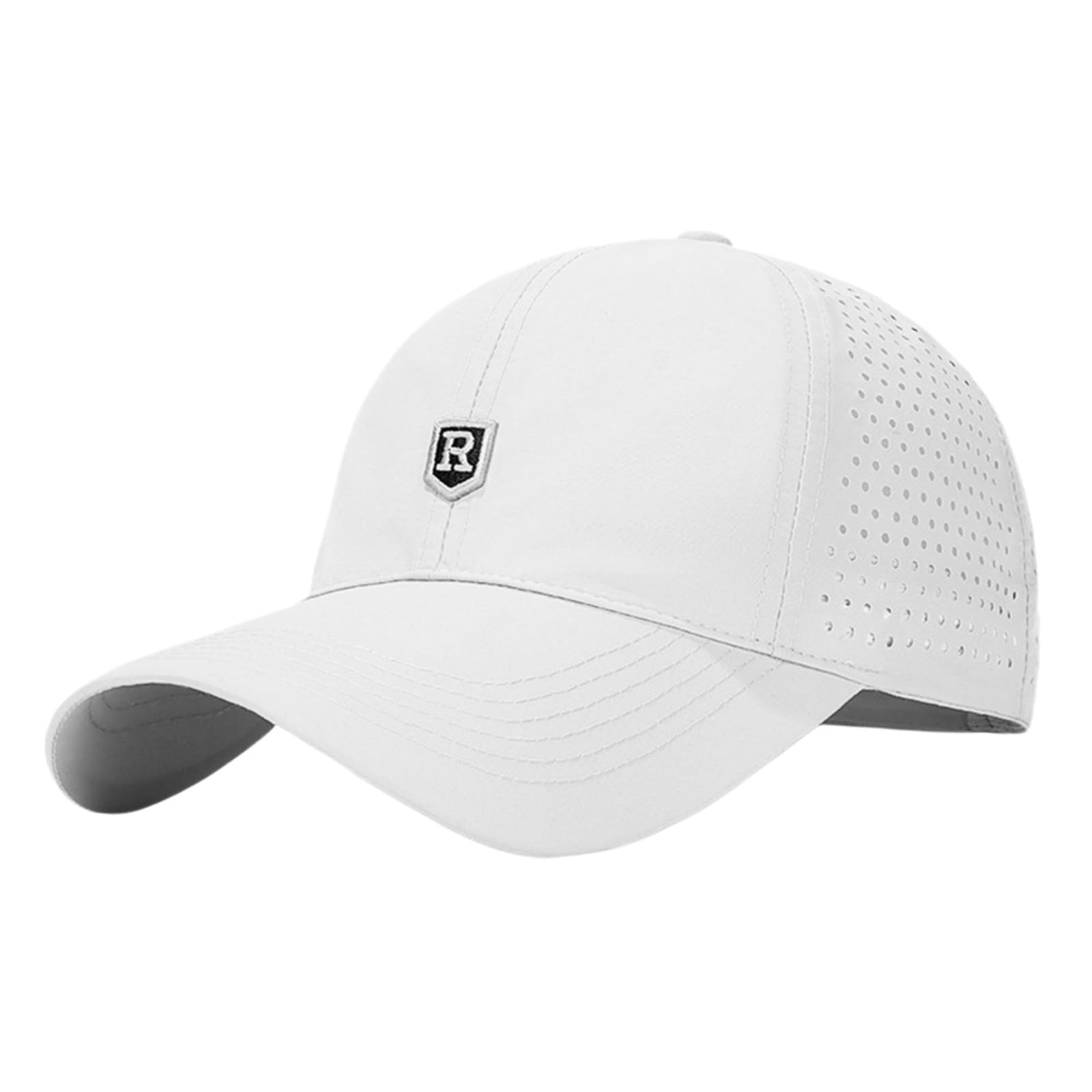 Gorra De Béisbol Seca Rápida Unisex Sombrero Sol Deportes Verano Transpirable-White