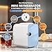 Sweetcrispy Small Refrigerator, Portable Mini Fridge 4L/6 Can Cooler & Warmer Compact Fridges for SkinCare,Food and Drinks, Bedroom, Dorm,Car,Office,White