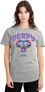 KPop Demon Hunters Damen Kpop Demon Hunters Derpy Collegic Ladies T Shirt, Athletic Heather T-Shirt (1er Pack)